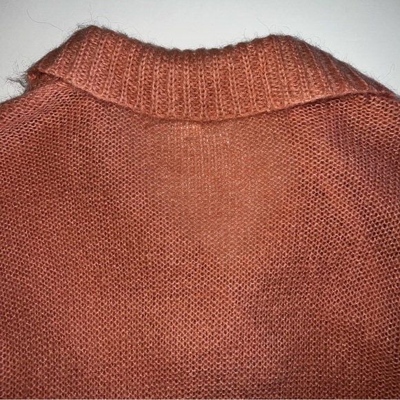 J. Crew Pink Dolce Mohair Wool Blend Shawl Collar Pullover Sweater Sz S - Picture 9 of 10